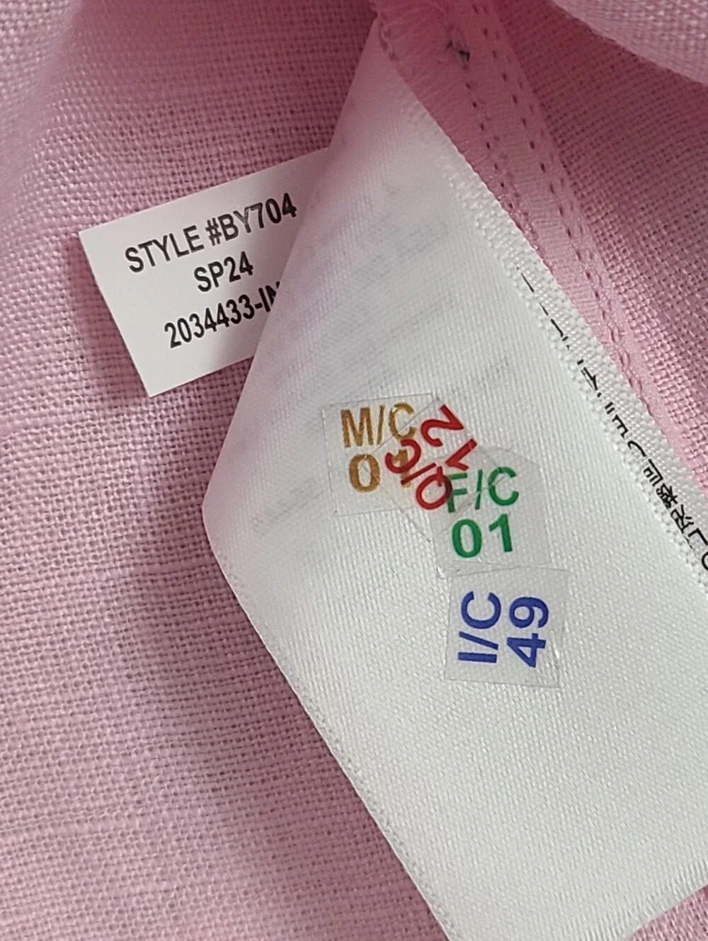 J Crew Maxine Button Back Linen Top Sleeveless Tank Size M Light Pink Cropped - Picture 7 of 10
